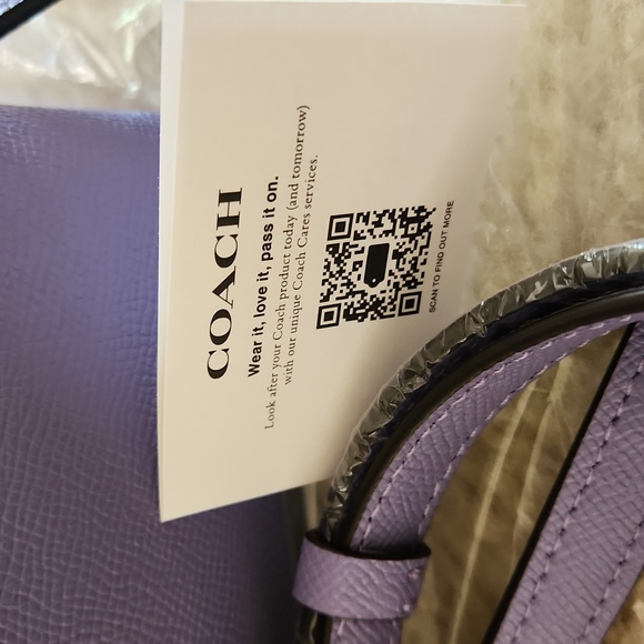 NWT Coach Light Violet Madi Crossgrain Leather Crossbody Bag 💜🩶🎁 - Picture 5 of 17